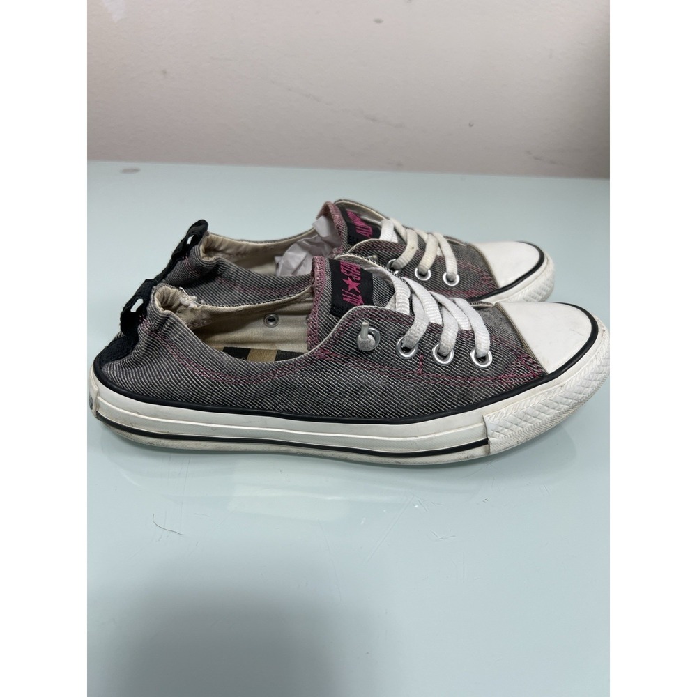 Converse All‎ Star Low Top Grey Pink Y2K Skater Sneakers Sz: 8 Women's